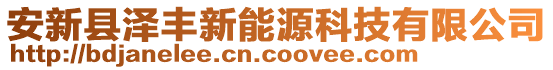 安新縣澤豐新能源科技有限公司