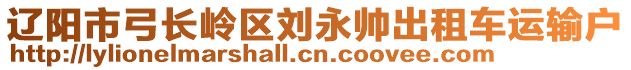 遼陽市弓長嶺區(qū)劉永帥出租車運輸戶