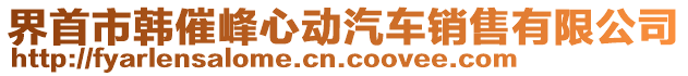 界首市韓催峰心動汽車銷售有限公司