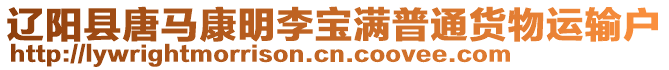 遼陽縣唐馬康明李寶滿普通貨物運輸戶