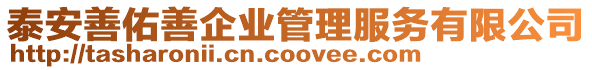 泰安善佑善企業(yè)管理服務(wù)有限公司