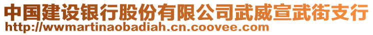 中國(guó)建設(shè)銀行股份有限公司武威宣武街支行