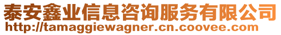 泰安鑫業(yè)信息咨詢服務有限公司