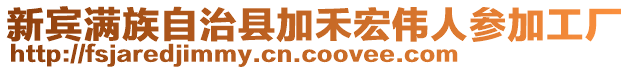 新賓滿族自治縣加禾宏偉人參加工廠