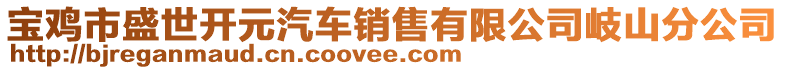 寶雞市盛世開元汽車銷售有限公司岐山分公司