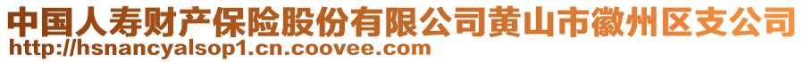 中國(guó)人壽財(cái)產(chǎn)保險(xiǎn)股份有限公司黃山市徽州區(qū)支公司