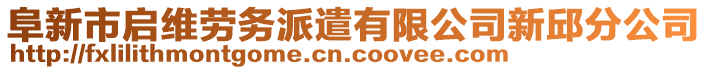 阜新市啟維勞務(wù)派遣有限公司新邱分公司