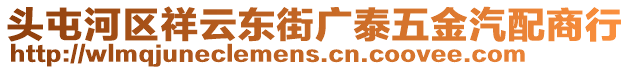 頭屯河區(qū)祥云東街廣泰五金汽配商行