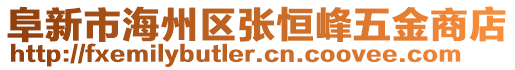 阜新市海州區(qū)張恒峰五金商店