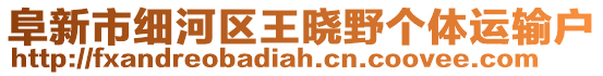 阜新市細河區(qū)王曉野個體運輸戶