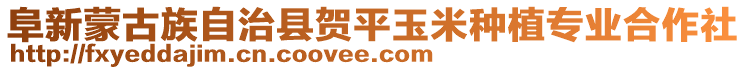 阜新蒙古族自治縣賀平玉米種植專業合作社