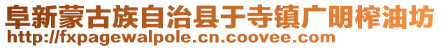 阜新蒙古族自治县于寺镇广明榨油坊