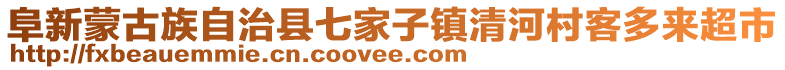 阜新蒙古族自治縣七家子鎮清河村客多來超市