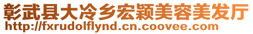 彰武縣大冷鄉(xiāng)宏穎美容美發(fā)廳