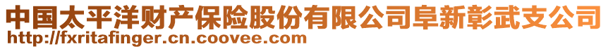 中國(guó)太平洋財(cái)產(chǎn)保險(xiǎn)股份有限公司阜新彰武支公司