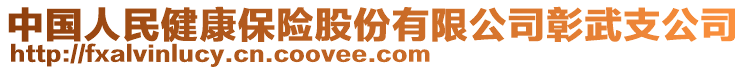 中國人民健康保險股份有限公司彰武支公司