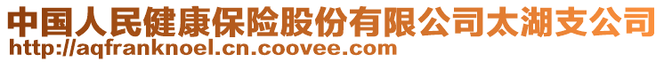 中國人民健康保險股份有限公司太湖支公司