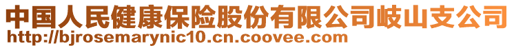 中國人民健康保險股份有限公司岐山支公司