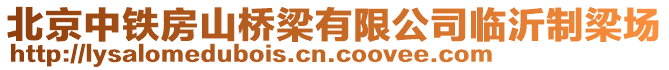 北京中鐵房山橋梁有限公司臨沂制梁場