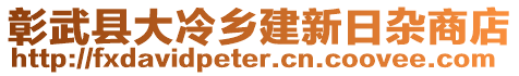 彰武縣大冷鄉(xiāng)建新日雜商店