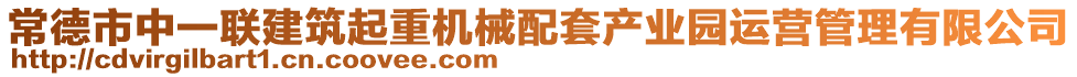 常德市中一聯(lián)建筑起重機械配套產(chǎn)業(yè)園運營管理有限公司