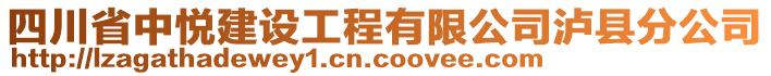 四川省中悦建设工程有限公司泸县分公司