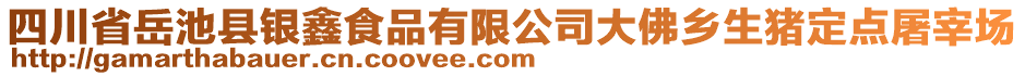 四川省岳池縣銀鑫食品有限公司大佛鄉(xiāng)生豬定點屠宰場