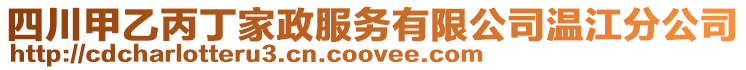 四川甲乙丙丁家政服務有限公司溫江分公司