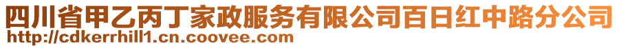 四川省甲乙丙丁家政服務(wù)有限公司百日紅中路分公司