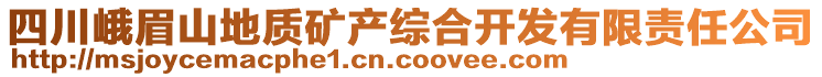 四川峨眉山地質(zhì)礦產(chǎn)綜合開發(fā)有限責(zé)任公司