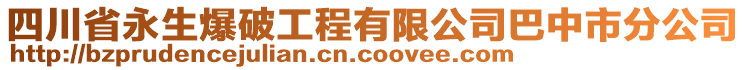 四川省永生爆破工程有限公司巴中市分公司