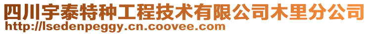 四川宇泰特种工程技术有限公司木里分公司