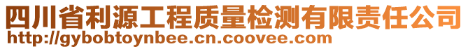 四川省利源工程質(zhì)量檢測有限責(zé)任公司