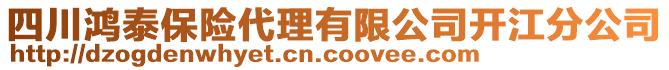 四川鴻泰保險代理有限公司開江分公司