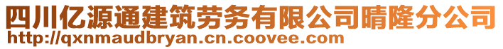 四川億源通建筑勞務(wù)有限公司晴隆分公司