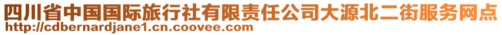 四川省中國國際旅行社有限責(zé)任公司大源北二街服務(wù)網(wǎng)點