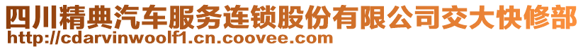 四川精典汽車服務(wù)連鎖股份有限公司交大快修部