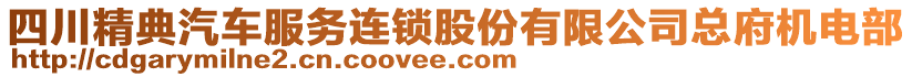 四川精典汽車(chē)服務(wù)連鎖股份有限公司總府機(jī)電部