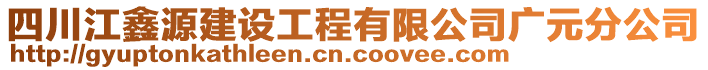 四川江鑫源建設(shè)工程有限公司廣元分公司