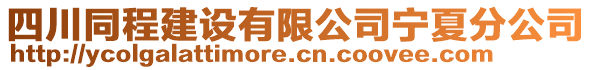 四川同程建設(shè)有限公司寧夏分公司