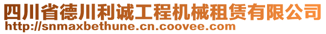 四川省德川利誠工程機械租賃有限公司