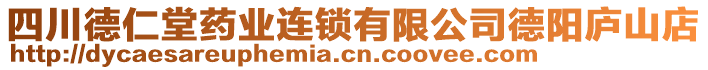 四川德仁堂藥業(yè)連鎖有限公司德陽廬山店