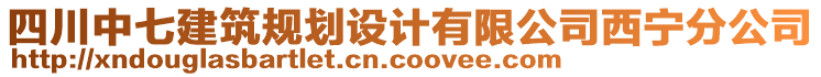 四川中七建筑規(guī)劃設(shè)計有限公司西寧分公司