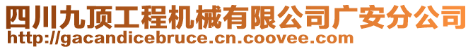 四川九頂工程機(jī)械有限公司廣安分公司