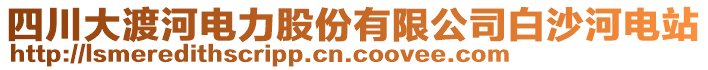 四川大渡河電力股份有限公司白沙河電站