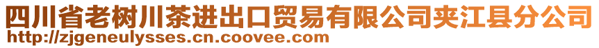 四川省老樹川茶進(jìn)出口貿(mào)易有限公司夾江縣分公司