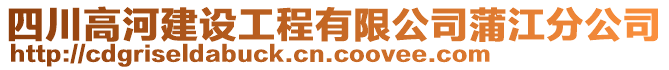 四川高河建設(shè)工程有限公司蒲江分公司