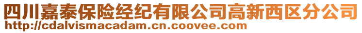 四川嘉泰保險(xiǎn)經(jīng)紀(jì)有限公司高新西區(qū)分公司