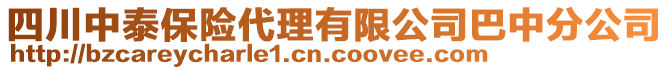 四川中泰保險代理有限公司巴中分公司