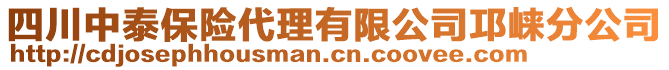 四川中泰保險代理有限公司邛崍分公司